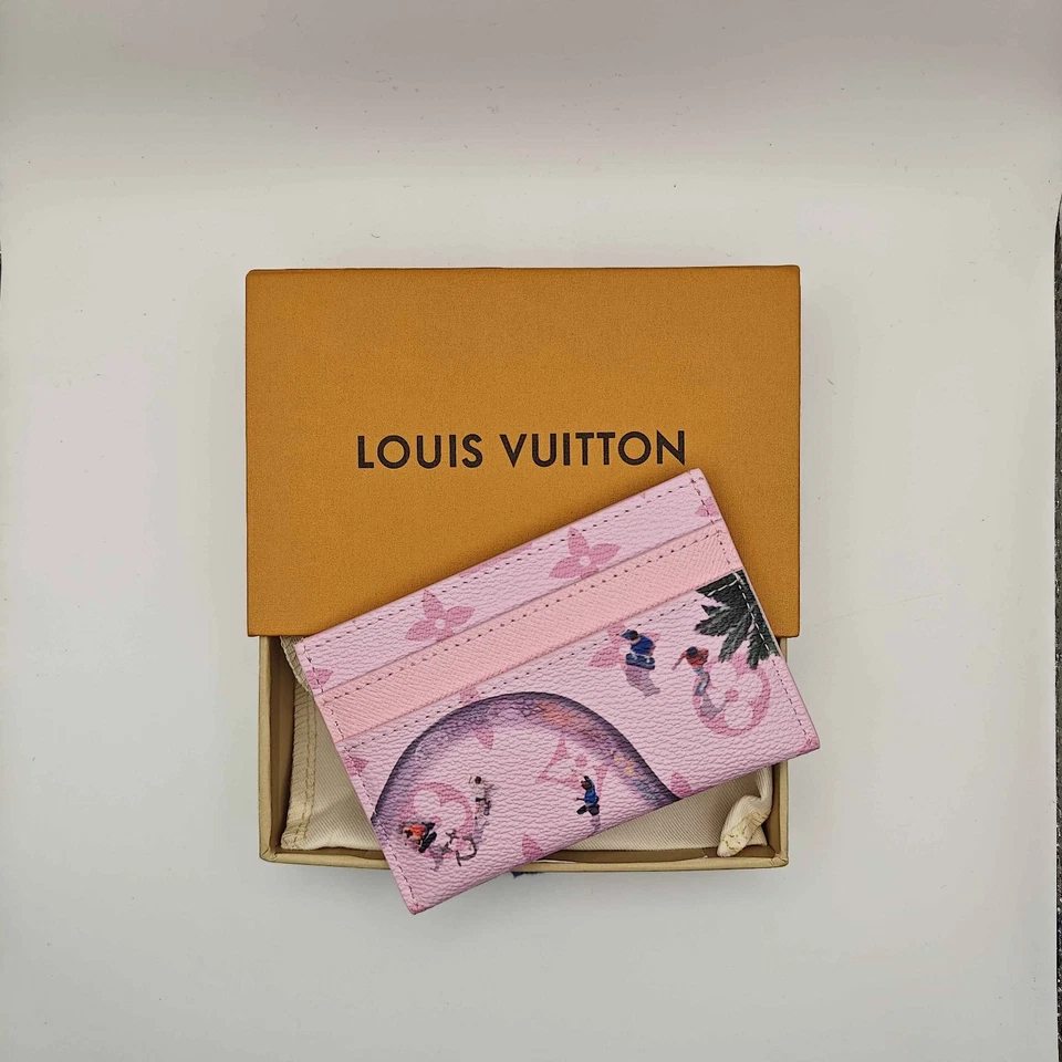 Розовый держатель для карт LV Louis Vuitton с коробкой и мешком для пыли - Изображение 2 из 4