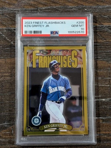 2023 Topps Finest Flashbacks Ken Griffey Jr. #200 Gold Rare - PSA 10 GEM