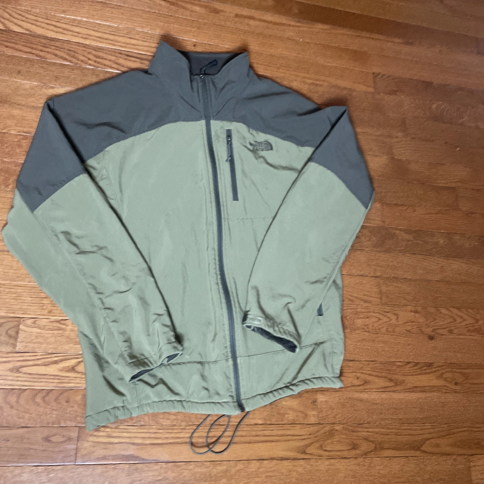 The North Face Lightweight Jacket Men’s Large Green Full Zip Waffle Knit