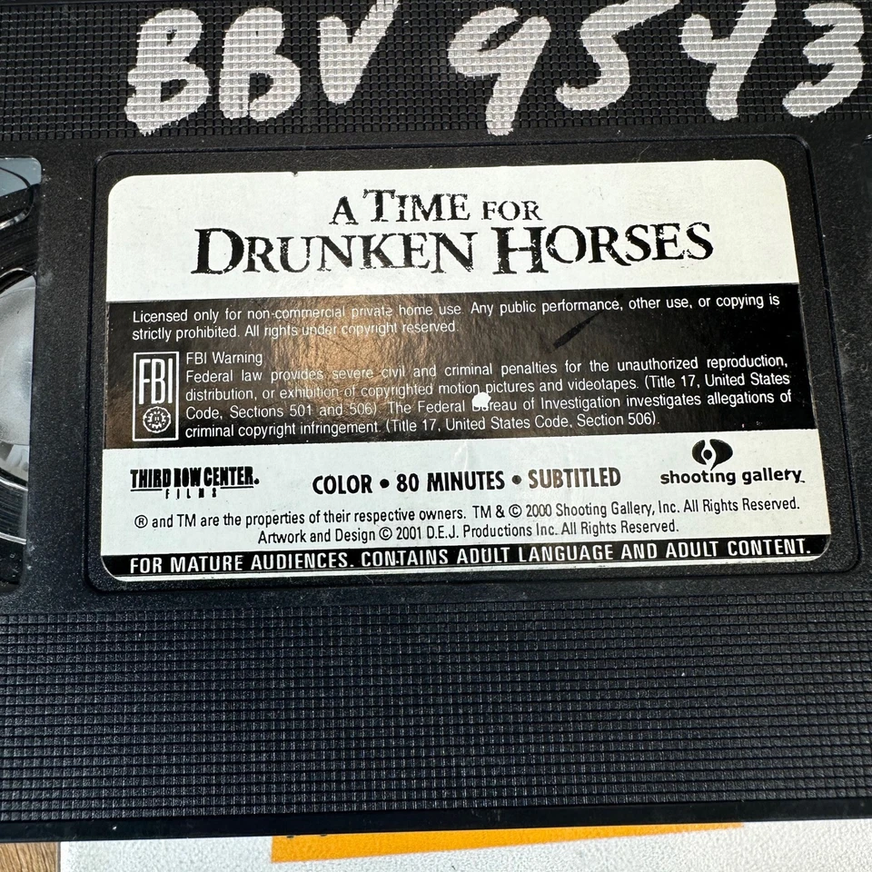 A Time For Drunken Horses VHS Blockbuster Video Rare Collectible Movie Tape - Image 2 of 4