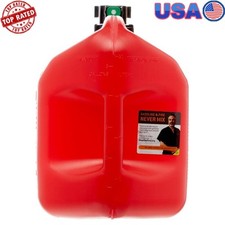 No-Spill 5 Gallon Gas Can Auto-Stop Nozzle Fast 3 GPM Flow EPA CARB Compliant US