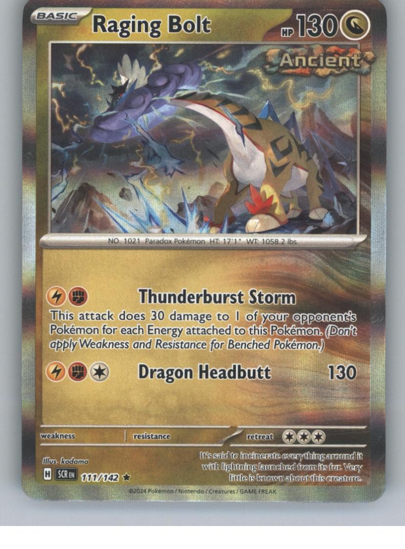 Raging Bolt Holo Rare SV07: Stellar Crown 111/142 NM