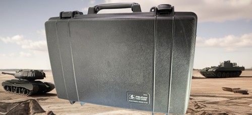 Pelican 1490 wasserdichte Schutz Laptoptasche; Koffer mit Schlüssel, Gurt, Schaumstoff