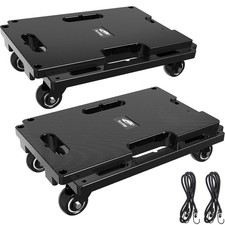 Ronlap 4-Wheel Furniture Dollies 2-Pack – Portable 400KG Moving Rollers Black