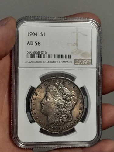 1904- P Morgan Silver Dollar AU58 NGC