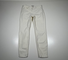 Vineyard Vines Corduroy Pants Womens 28 Ivory Tapered Leg High Rise Preppy Cozy