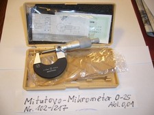 Mitutoyo-Mikrometer 0-25 mm , Abl. 0,01 (Bügelmess-Schraube)