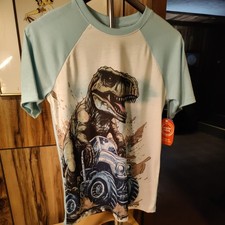 Wonder Nation Boys Sleepwear Pajama Top Dinosaur XL  14-16 New