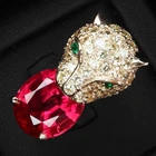 Panther Ring-Pink Padparadscha Sapphire 8.25Ct 925 Sterling Silver Handmade Ring