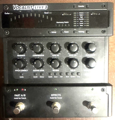 Digitech Vocalist Live 3 Vocal Multi Effects Processor Pedal + Power Supply