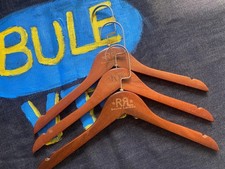 lot of 3 RRL Solid Wood Suit Hangers Set Garment Coat Hanger