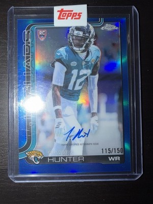 Topps 2025 Chrome Travis Hunter Variation Blue Auto 115/150