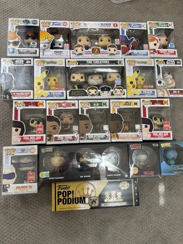 Funko Pop Lot Of 19 - Freddy, Pikachu, Star Wars, NBA, Game Of Thrones Dorbz