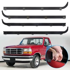 Door Window Seal Belt Weatherstrip 4Piece/Set For 1987-1997 Ford F150 F250 F350