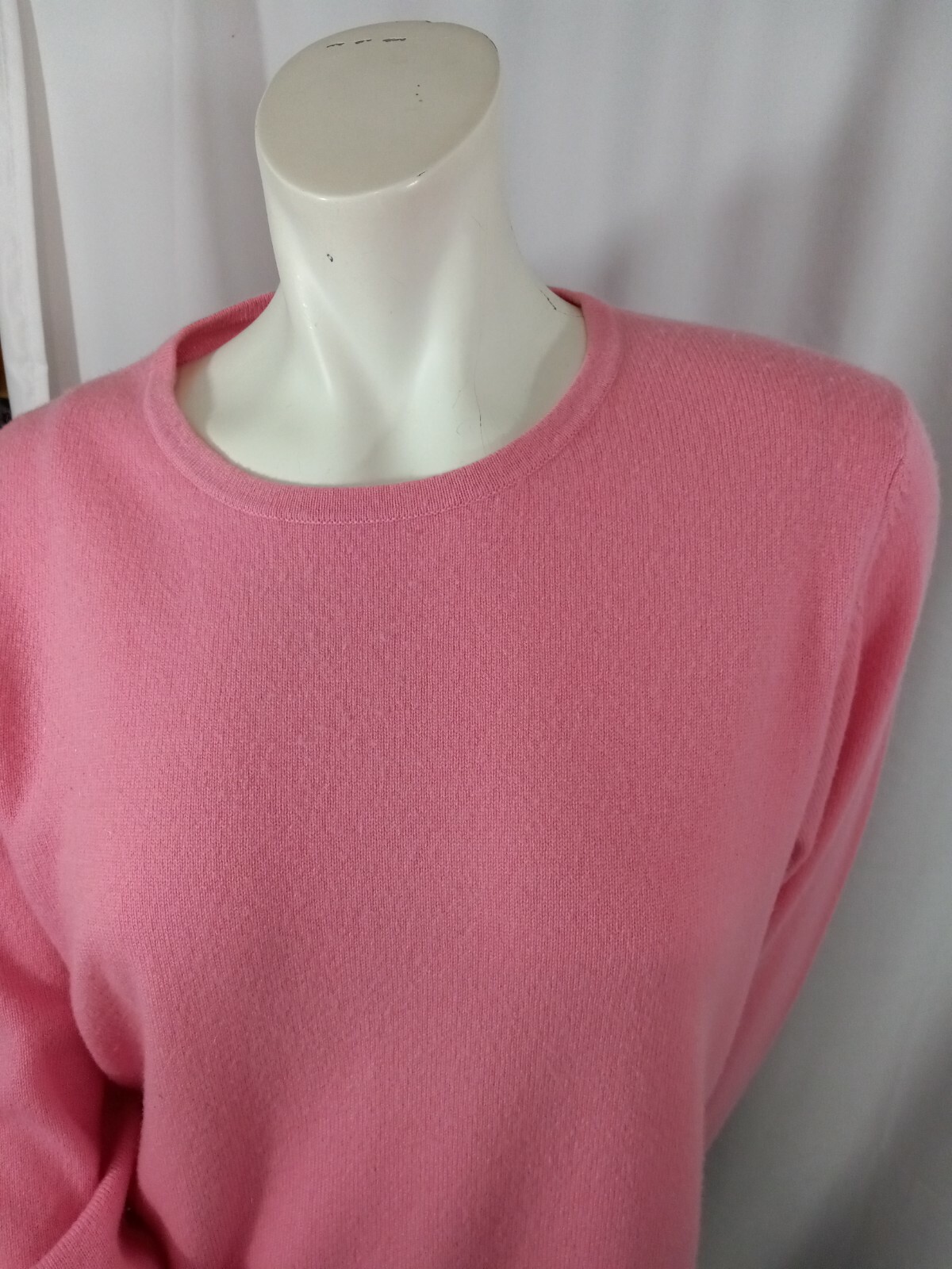 QUEEN OF SCOTS 100 CASHMERE PINK COLOR SWEATER Size … Gem