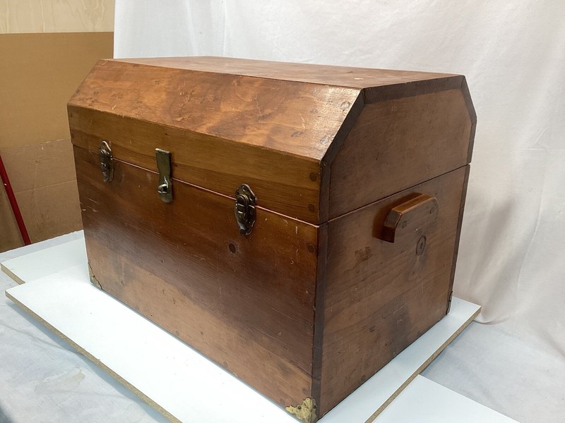 Chest Wood Pine Storage Box Camping Reenactment Civil War, Pioneer, Mountain Man