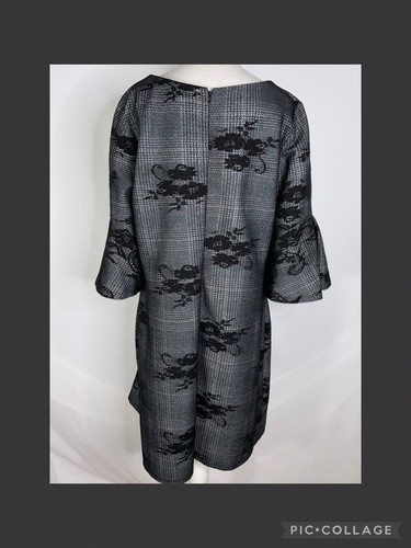 Gabby Skye Black Lace Dress With Bell Sleeves Career Casual Work 14 - Picture 6 of 12
