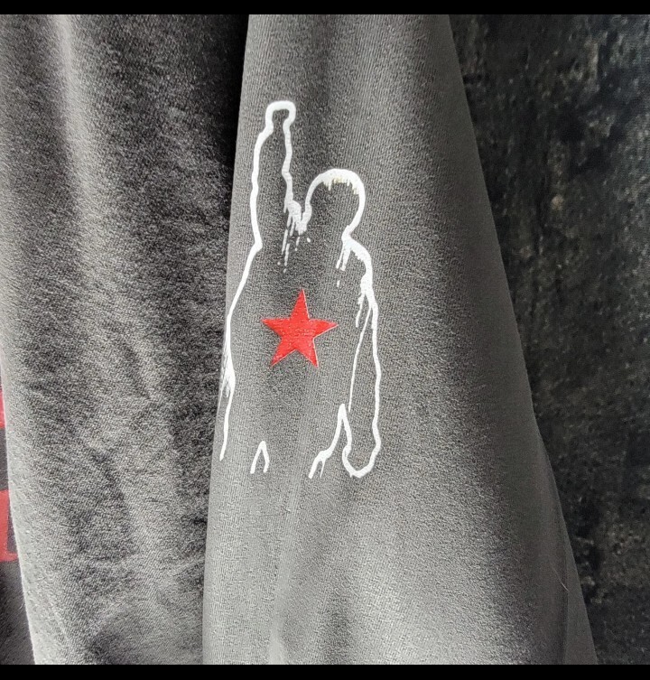 CUSTOM RATM LONG SLEEVE 4 SIDDED PRINT SHIRT LA APPAREL VINTAGE FADE