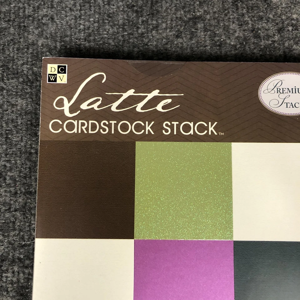 DCWV Latte Cardstock Stack Metallic, Glittered, Textured 12x12 48pk Sealed - Image 2 of 4