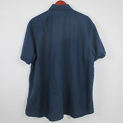 OLD NAVY Casual Dress Shirt Button Front Blue Short Sleeve XXL 2X - Picture 4 of 5