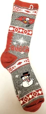 NFL Tampa Bay Buccaneers Ugly Sweater Socks, New (HOLIDAY BLANKET - SNOWMAN)