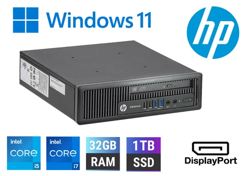 HP EliteDesk 800 USFF - Very Fast - Up To i7, 32GB, 1TB SSD, Windows 11 Pro -