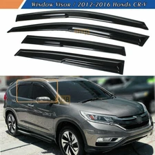For 2012-2017 Honda CRV CR-V JDM 3D Wavy Mugen Style Window Visors Rain Guards