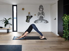 Woman Silhouette Mandala Decal for Yoga Studio, Yoga stickers,Nature Wall Decal 