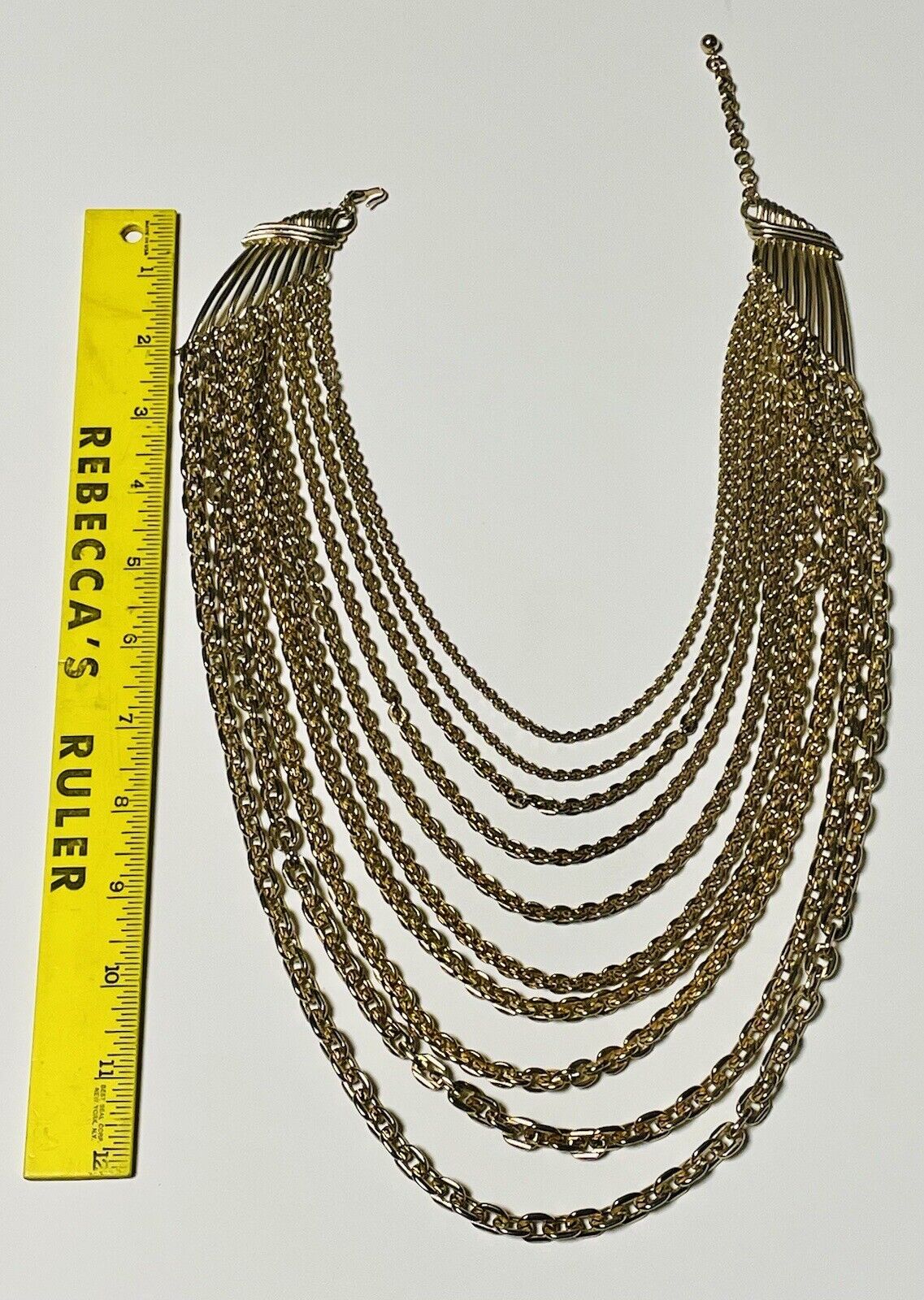 Vintage Bib Statement Necklace Chunky Multi Stran… - image 15