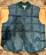 Vintage Hunter Green Cabela's Goose Down Puffer Vest Size L