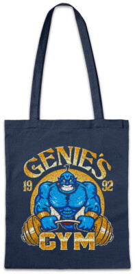 Genie's Gym Stofftasche Einkaufstasche Pain Gewichtheben Pump Genie Fun Pumpen