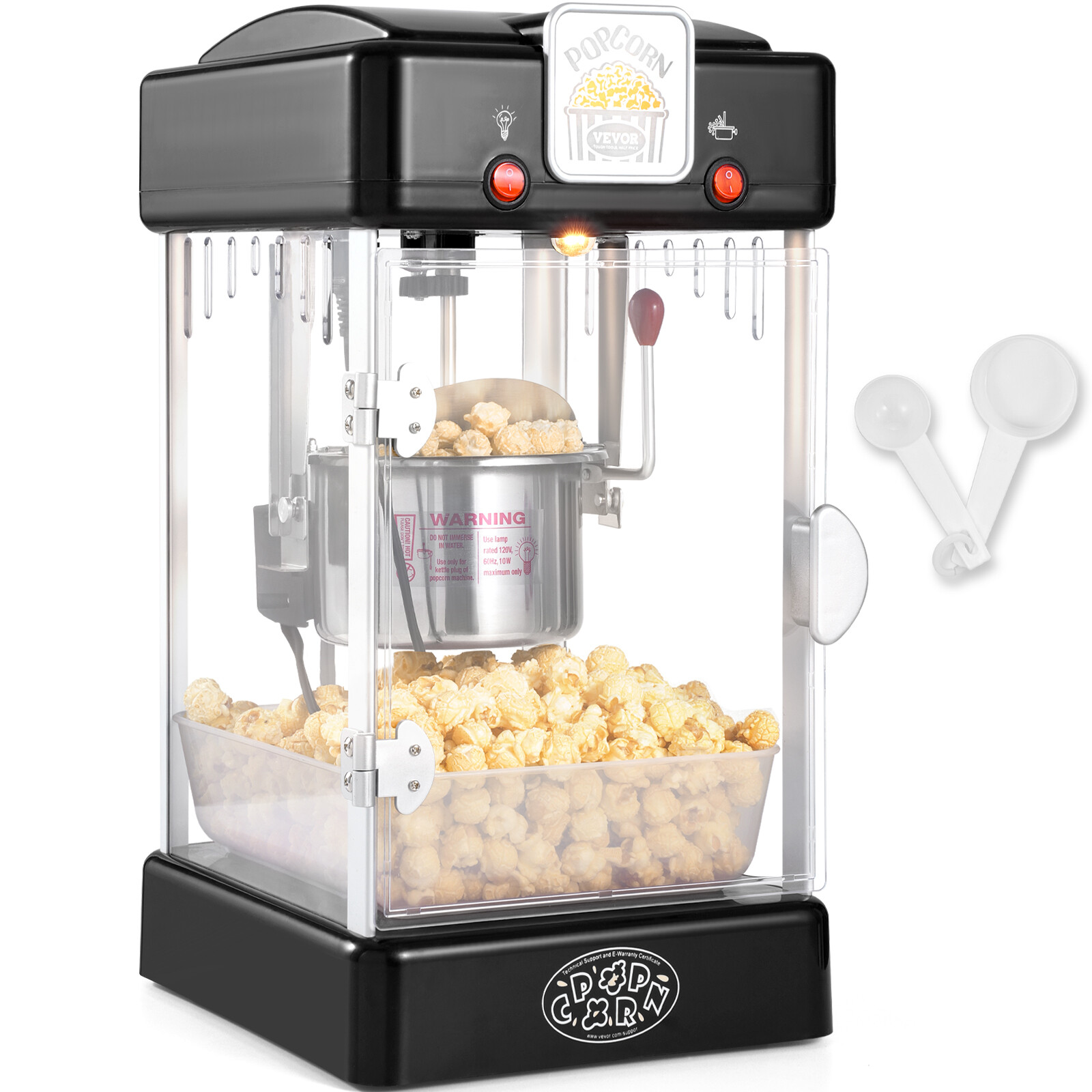 Machine à Pop-corn VEVOR Noire idéale pour Soirée Cinéma et Magasin