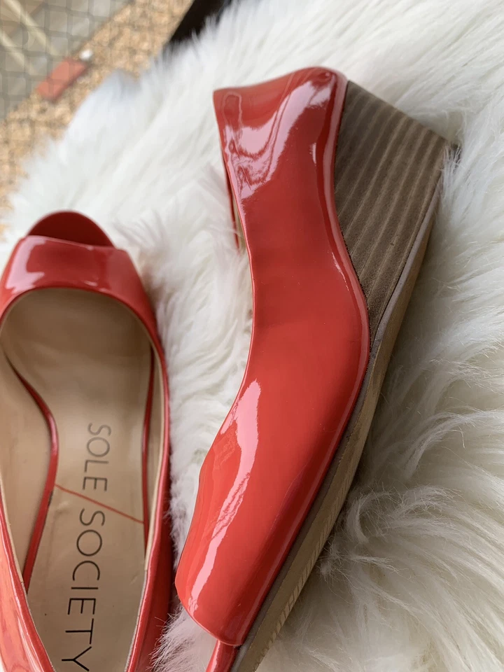 Sole Society So Lorie Wedge Heels Shoes Women’s 6 B - Image 2 of 4