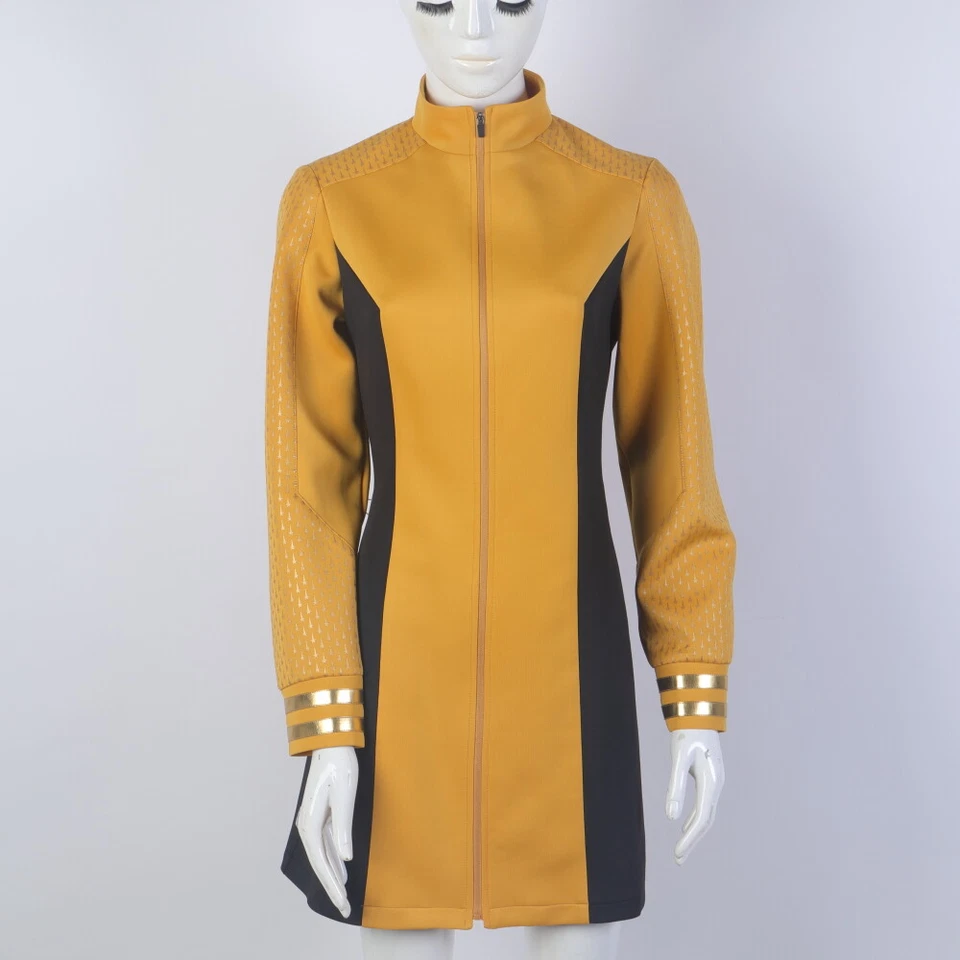 For Strange New Worlds Cosplay Number One Gold Blue Red Dress Starfleet Uniforms - Image 2 of 4