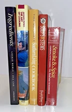 Lot of 5  Vintage Cookbooks Smoke, Stews, South...  Library Decor Shelf Design