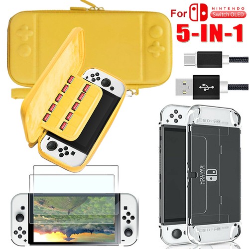 For Nintendo Switch OLED Travel Case EVA Bag+Screen Protector+Cover Accessories - Picture 36 of 116