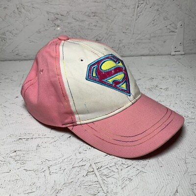 Supergirl Womens (s16)TM &DC Comics Hat Pink￼ Adjustable Strapback Baseball (A5)