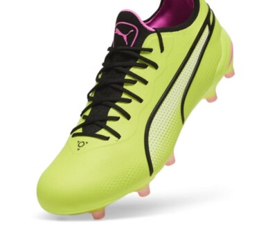 Puma King Ultimate FG AG Soccer Cleats Shoes Yellow 107563-06 Mens