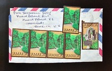 JAMAICA Cover with 6 Stamps 6 Cents to Santa Barbara California USA