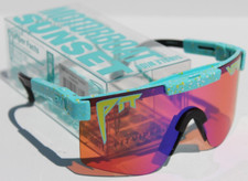 PIT VIPER The Motorboat Sunset Sunglasses Blue/Pink/Orange Wrap Single Wide NEW