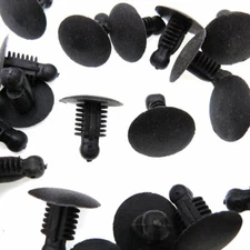 50/Pk Fit 9mm Hole Plastic Rivet Fastener Push Type Clip Car Truck Bumper Fender