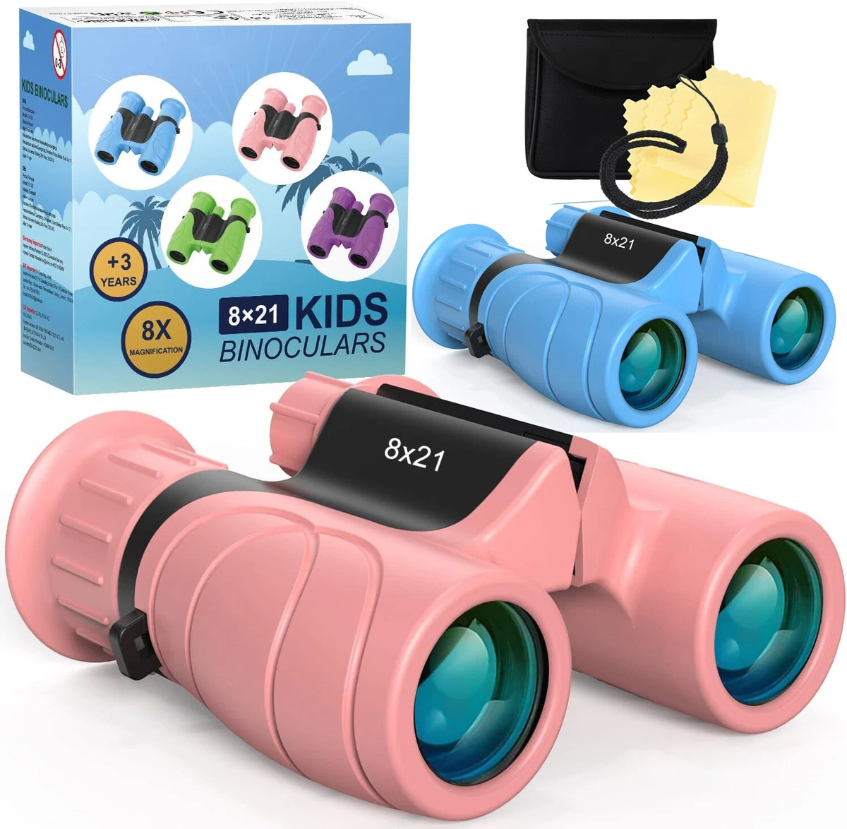Childrens Binoculars Kids Toy Telescope Set for Outdoor Bird
