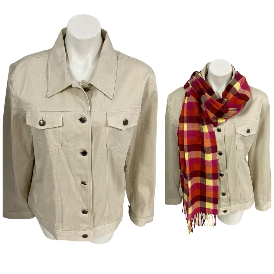 Куртка женская Great Northwest Trucker Jacket XL желтовато-коричневая капсула базовая для работы в офисе Cabincore - Изображение 4 из 4