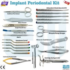 Surgical Osteotomes Tissue Kit Castroviejo Dental Implants Mallet Scissors Molt