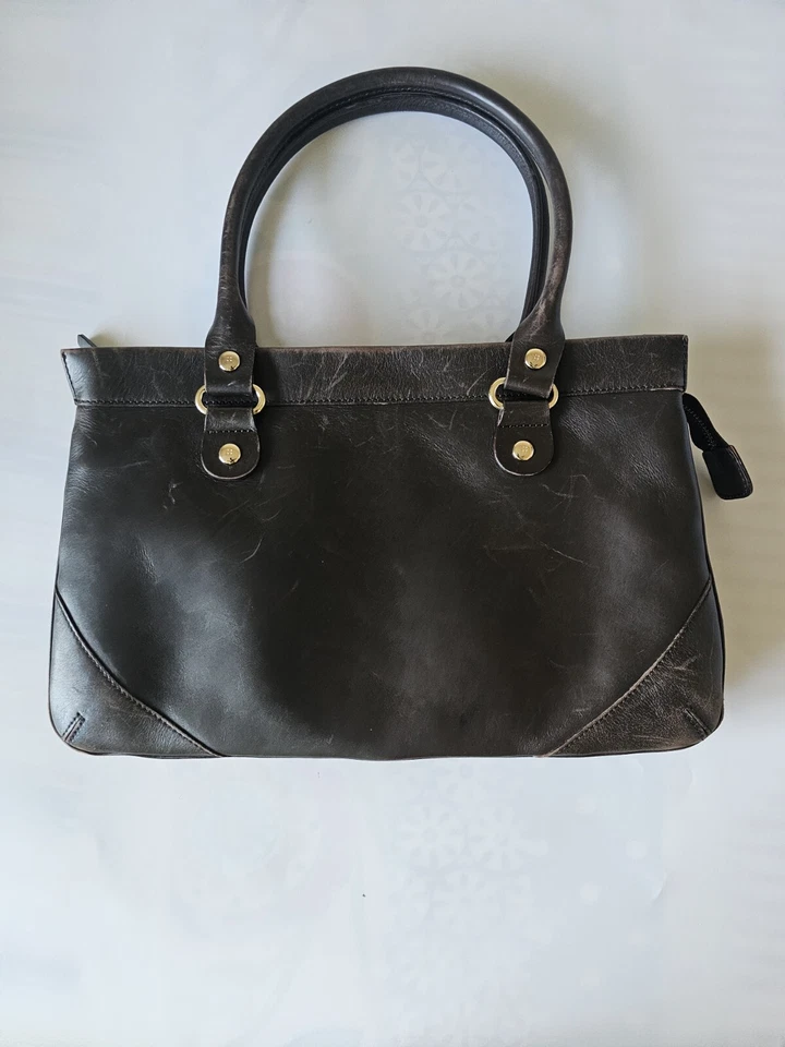 Kate Spade Medium Triple Compartment Distressed Brown Leather Shoulder/Hand Bag - Image 4 of 4