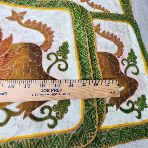 Set of 6 Asian Inspired Placemats 12x16 and Napkins 12" Green Dragon Loins FLAWS - Picture 12 of 17