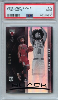 COBY WHITE RC 2019-20 PANINI BLACK SILVER ROOKIE #272  PSA 9 MINT #'d 006/149