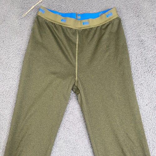 REI Co Op Kids Midweight Base Layer Bottoms Size L 14-16 Green Polyester - Picture 2 of 9