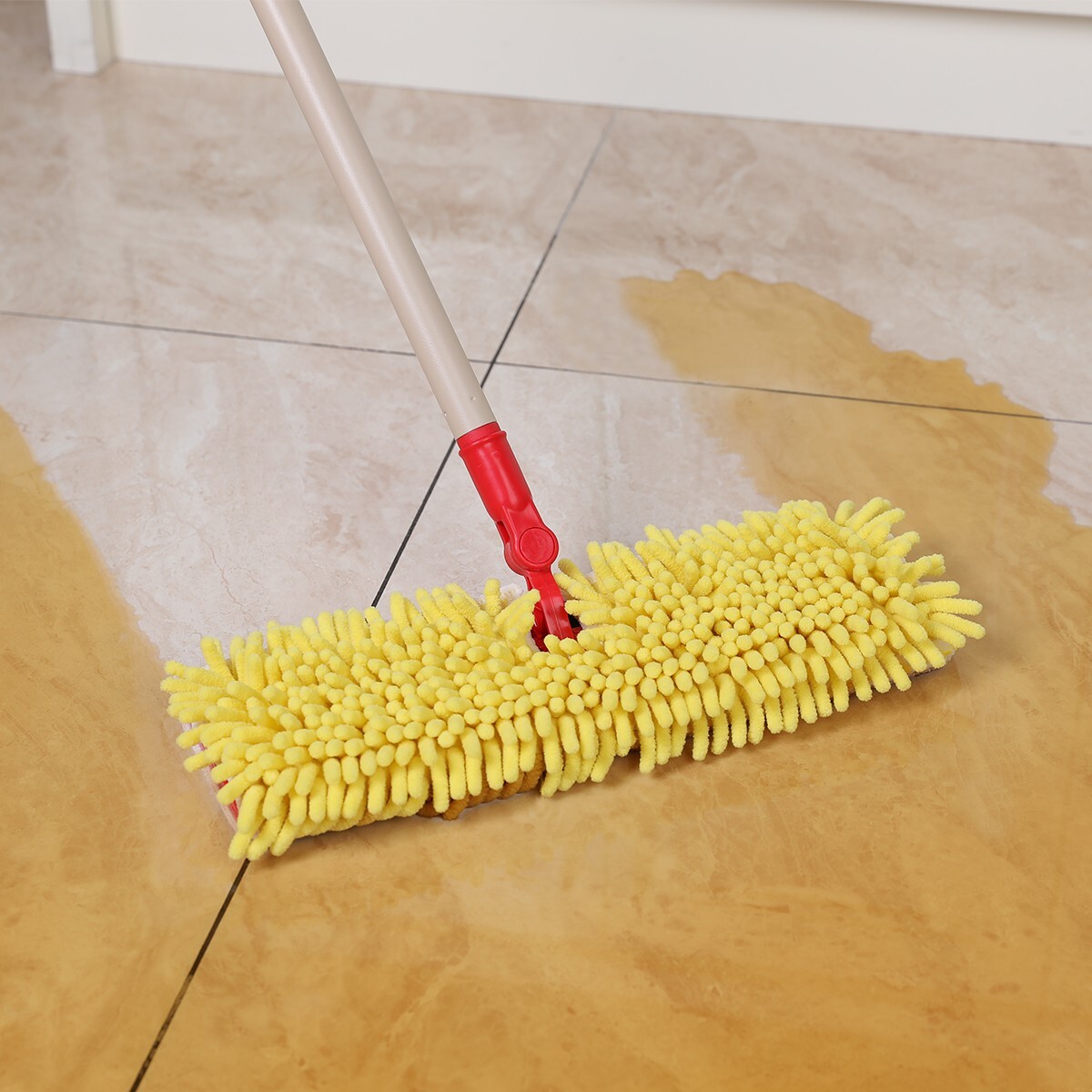 Microfiber Dust Mop with 2 Reusable Pads and Extendable Handle, for All