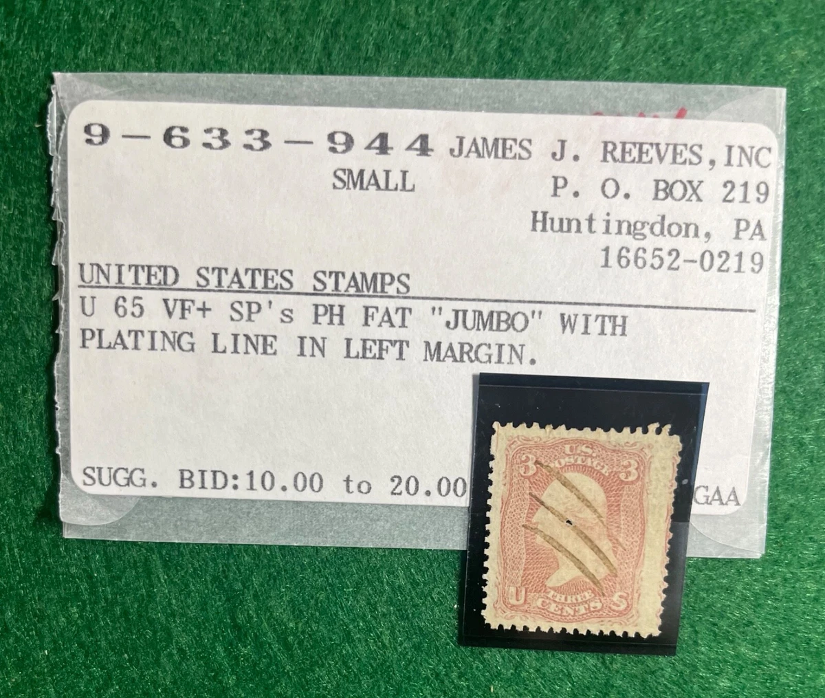 George Washington 3 Cent Stamp In Used Us Stamps (19th Century